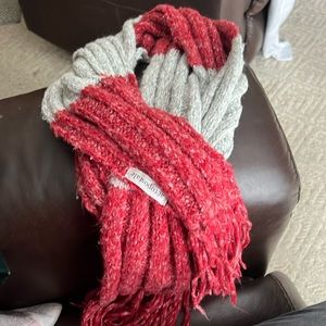 Aeropostale, collegiate, stripe, Scarlet and gray scarf